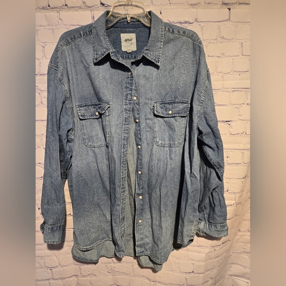 Denim Button-Up Shirt - Picture 1 of 4
